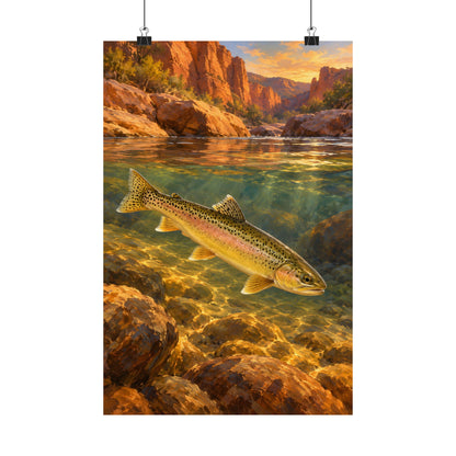 Red Rock Light Gila Trout poster wall art