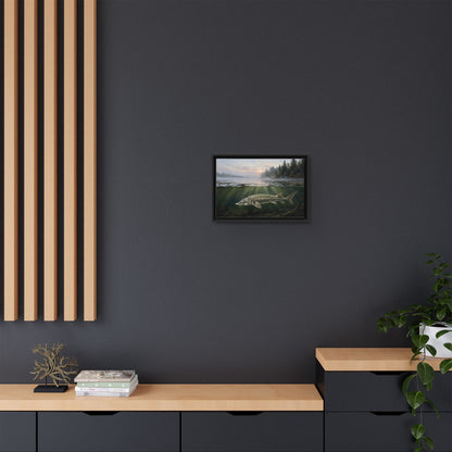 Sturgeon Dawn River framed canvas wall art, view 6