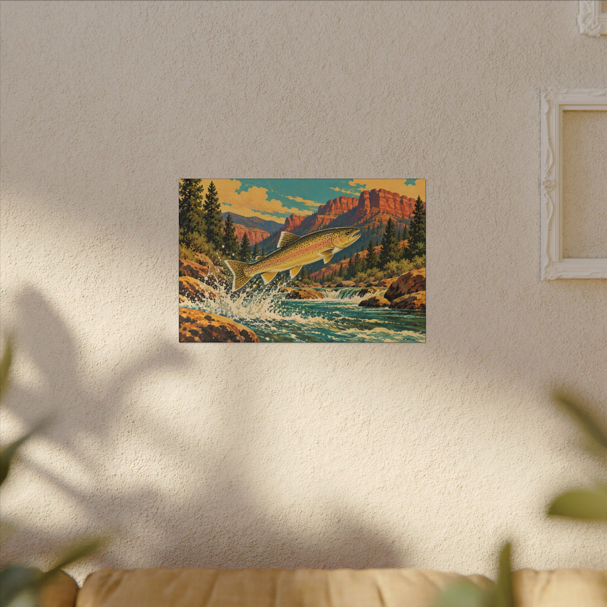 Red Mesa Leap Gila Trout canvas wall art, view 5