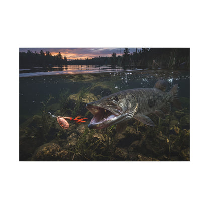 Sunset Spinner Strike Muskie canvas, 36x24 size view