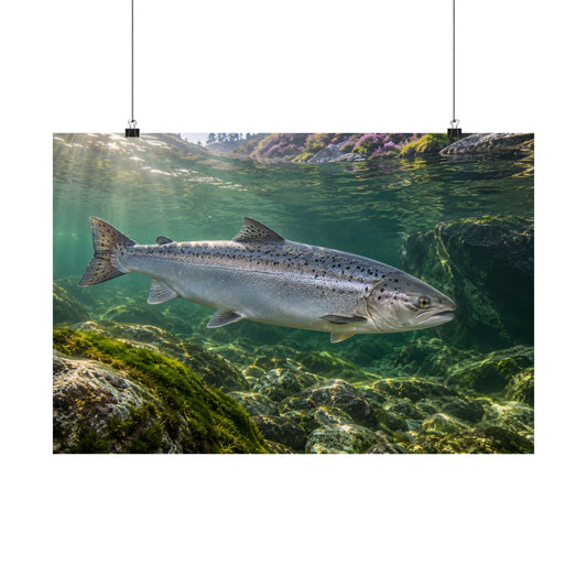 Autumn Passage Salmon poster wall art
