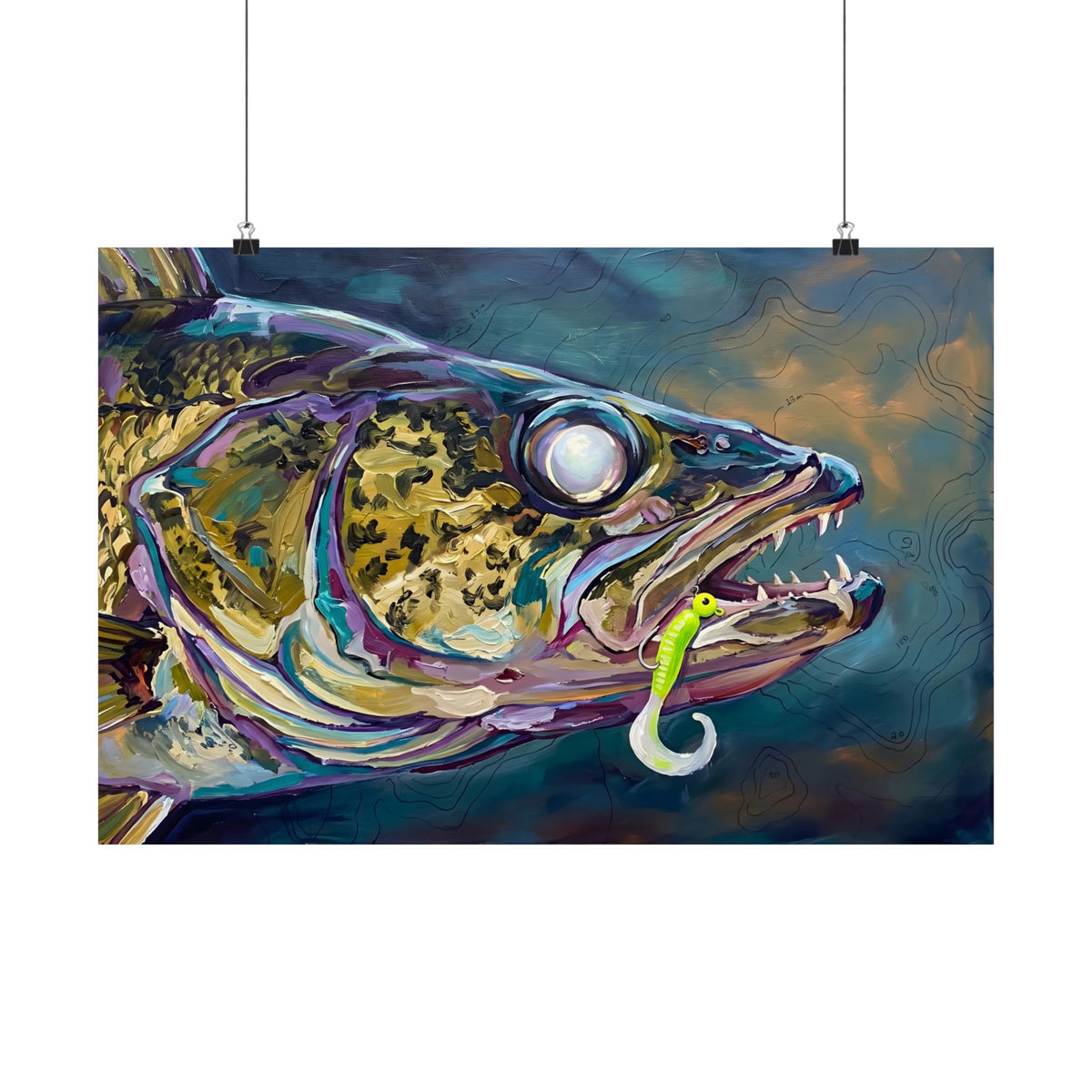 Legends Bold Close-Up Twilight Walleye poster wall art