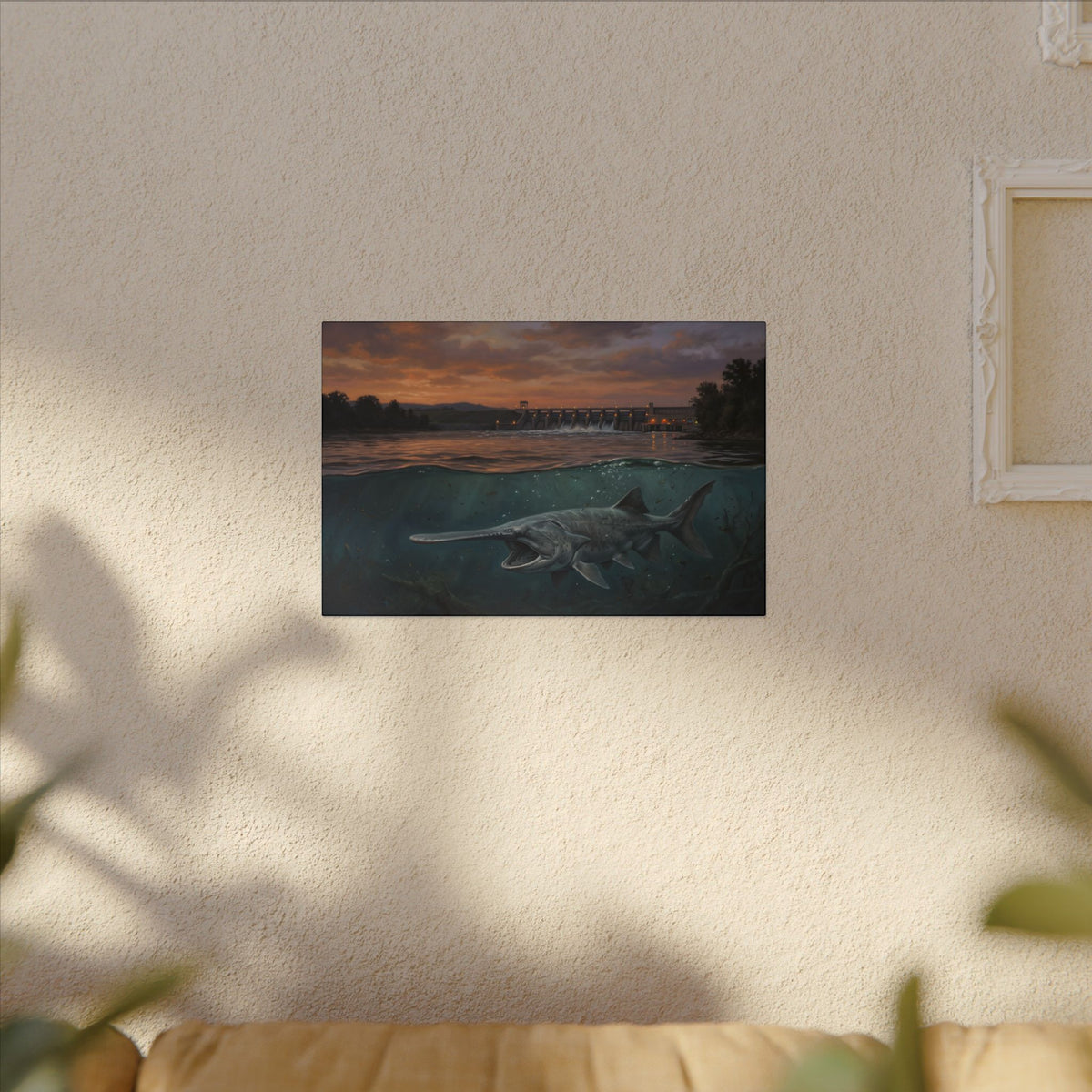 Paddlefish Spillway canvas wall art, view 5