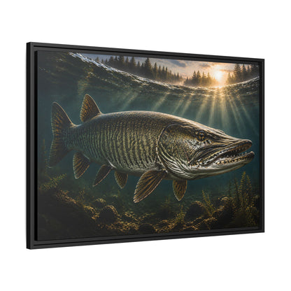 The Ghost Muskie framed canvas side angle