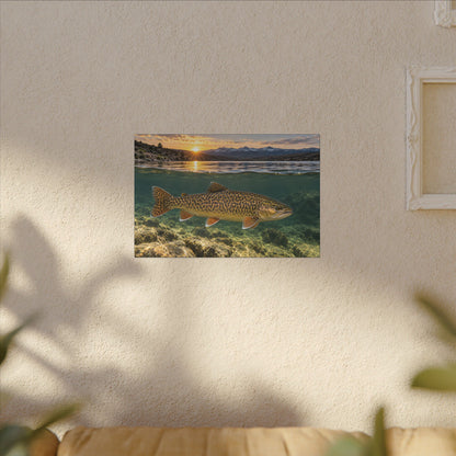High Desert Sunrise Tiger Trout canvas wall art, view 5