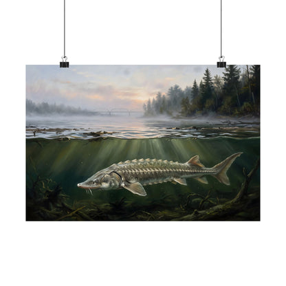 Sturgeon Dawn River poster wall art, view 2