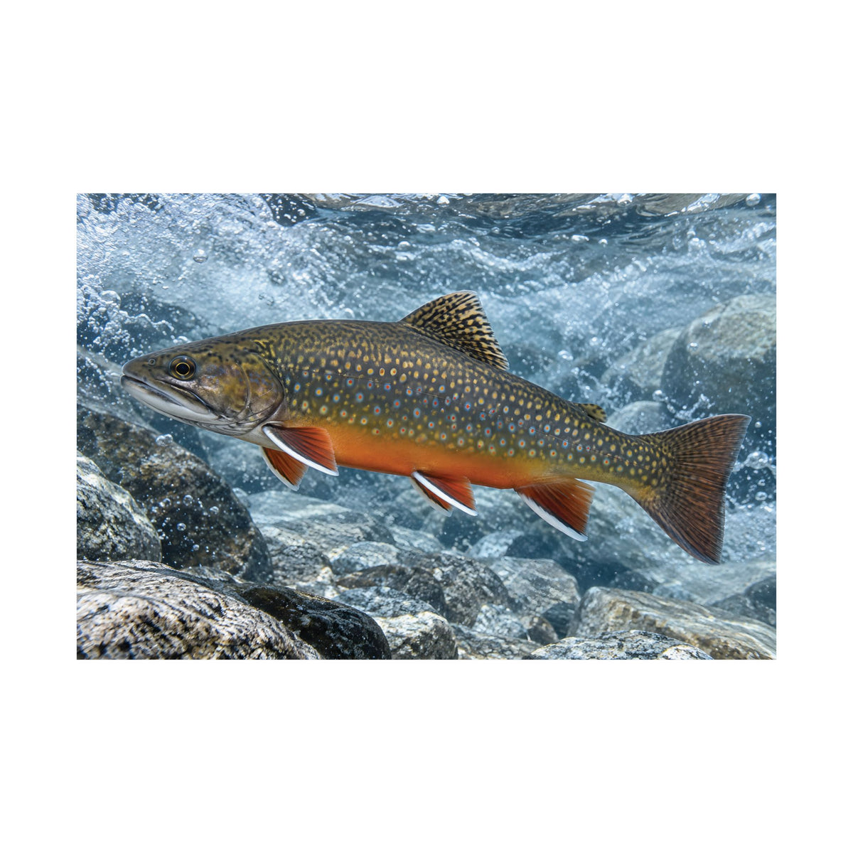 Snowmelt Run Brook Trout poster wall art, view 4