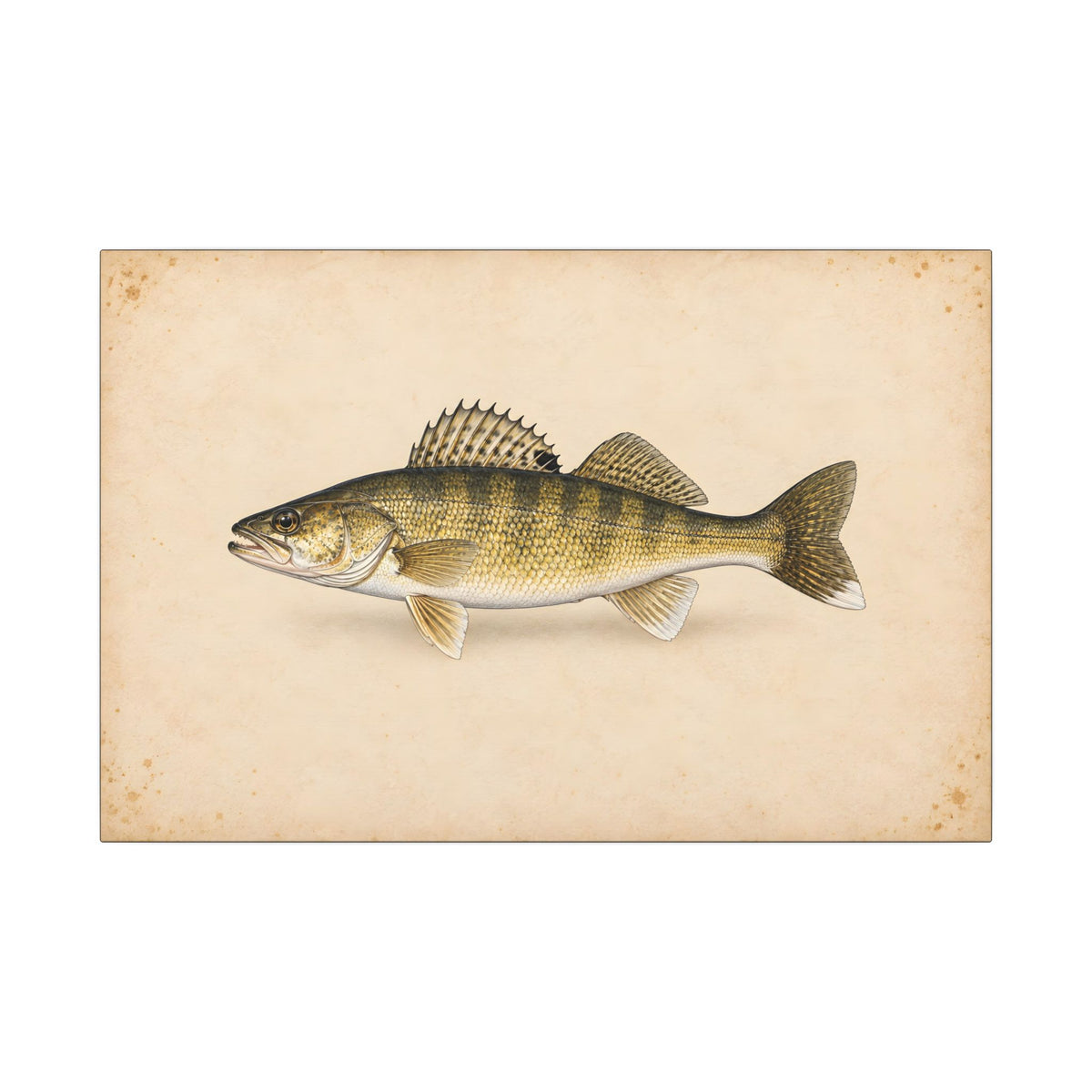 Walleye Field Study canvas, 24x16 size view