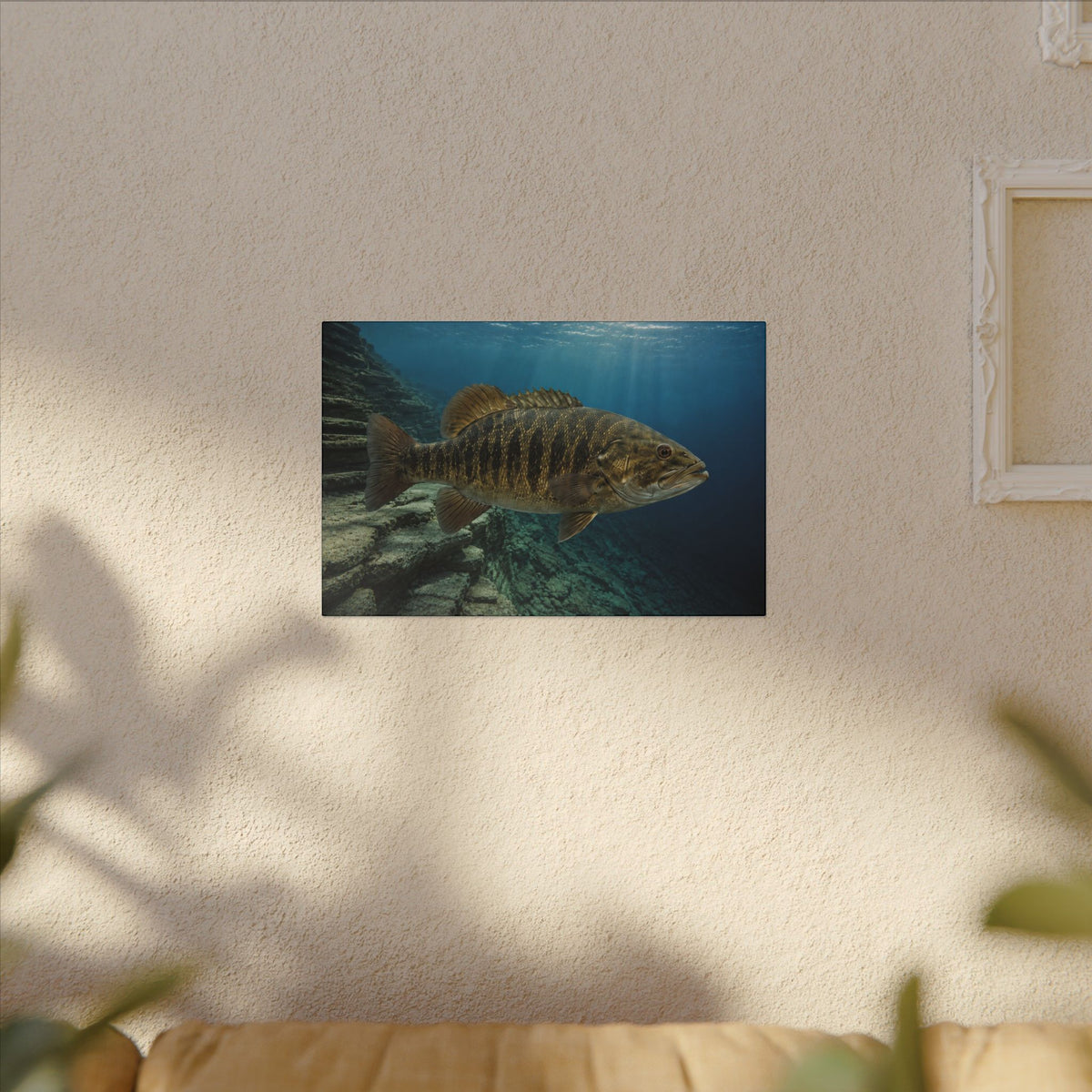 Deep Structure Smallmouth Bass canvas wall art, view 5