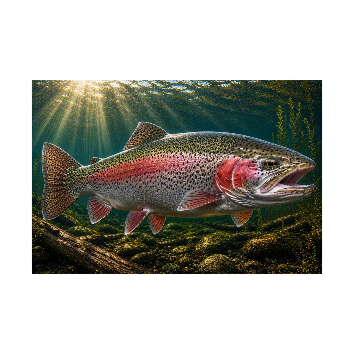 Mountain Stream Rainbow Trout poster wall art, view 2