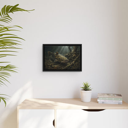 Flathead Catfish Log Jam framed canvas wall art, view 5
