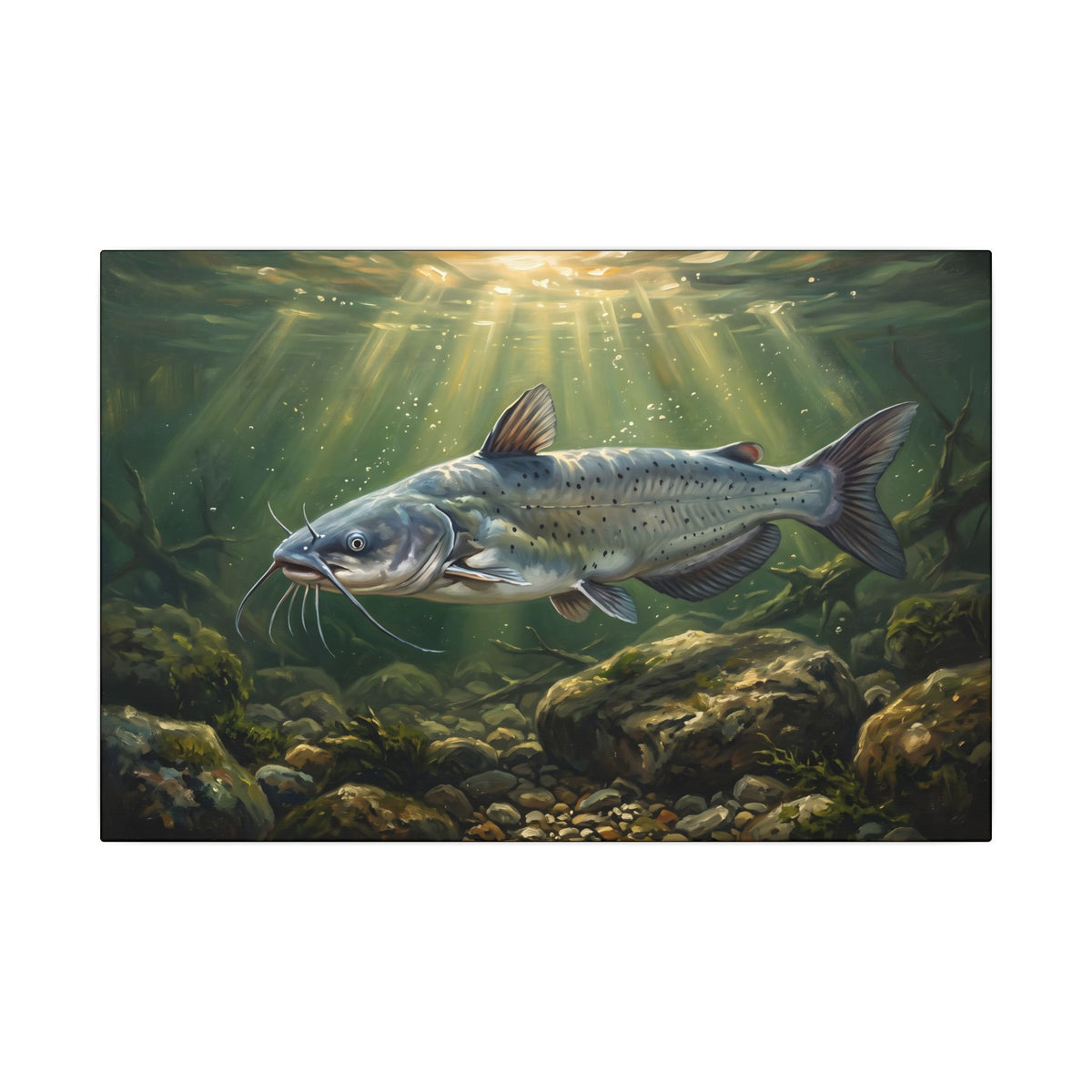 Channel Catfish Rocky Run canvas wall art