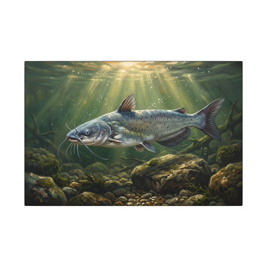 Channel Catfish Rocky Run canvas wall art