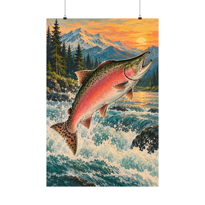 Great Salmon Run Pink Salmon poster wall art, view 2