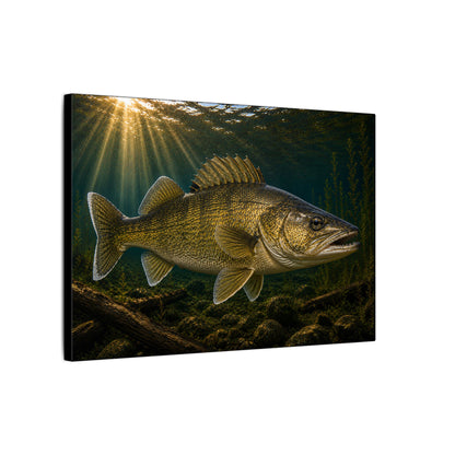 Golden Sunbeams Walleye canvas side angle