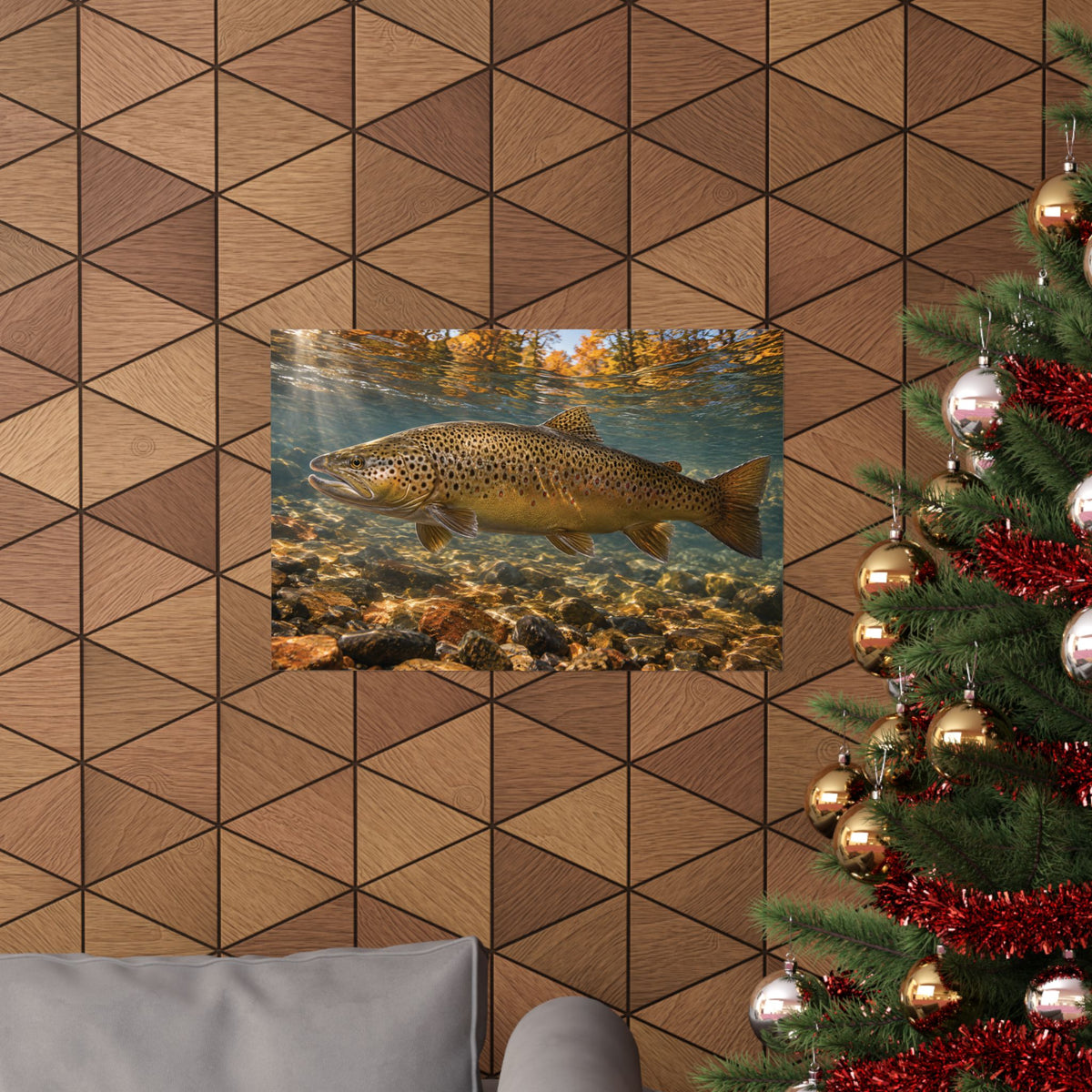 River of Copper Brown Trout poster wall art, view 6