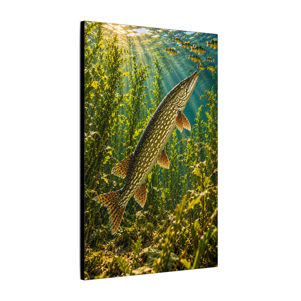 Northern Pike in the Weeds Underwater canvas wall art, view 4