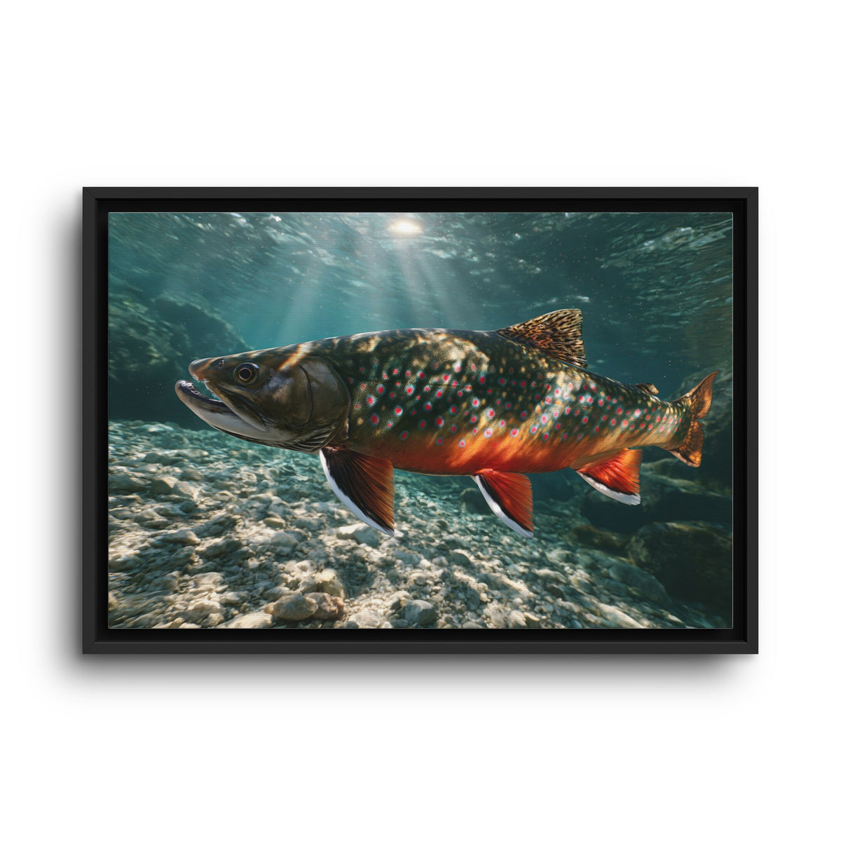 Sunbeam Gravel Dolly Varden framed canvas wall art, view 2