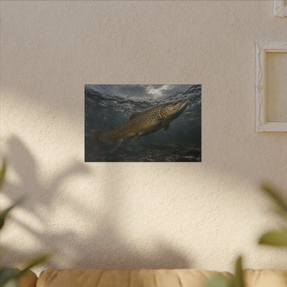 Rainwater Rise Brown Trout canvas wall art, view 5