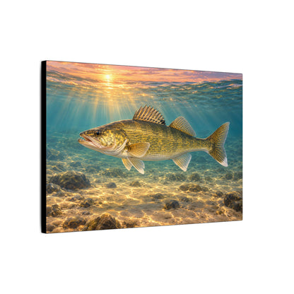 Underwater Walleye canvas wall art, view 4