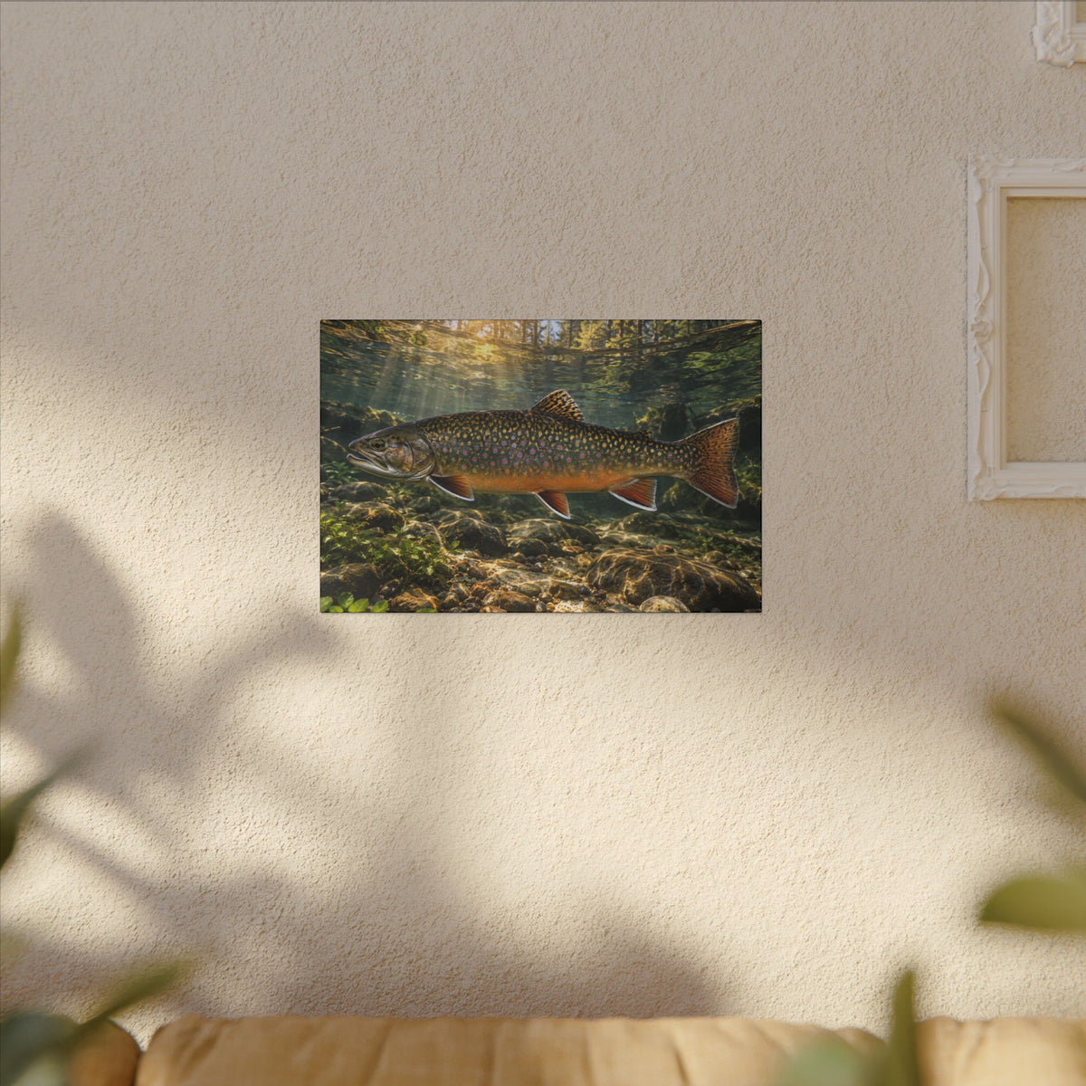 Northern Jewel Brook Trout canvas wall art, view 5