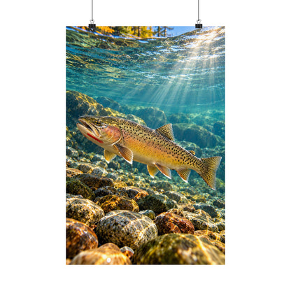 Westslope Riffle Cutthroat Trout vertical poster wall art, 16x24 size view