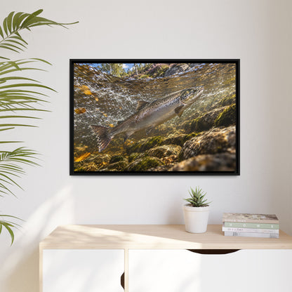 Home Through the Heather Salmon framed canvas wall art, view 5