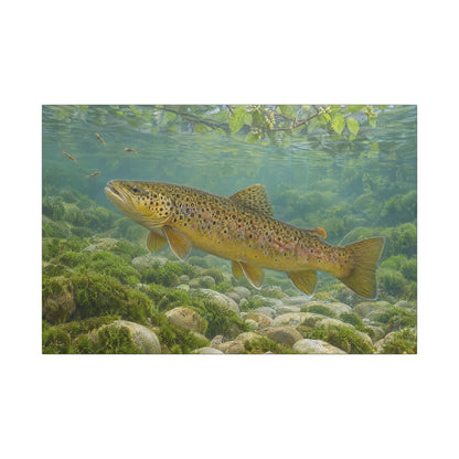 Mourning Creek Brown Trout canvas wall art, view 3