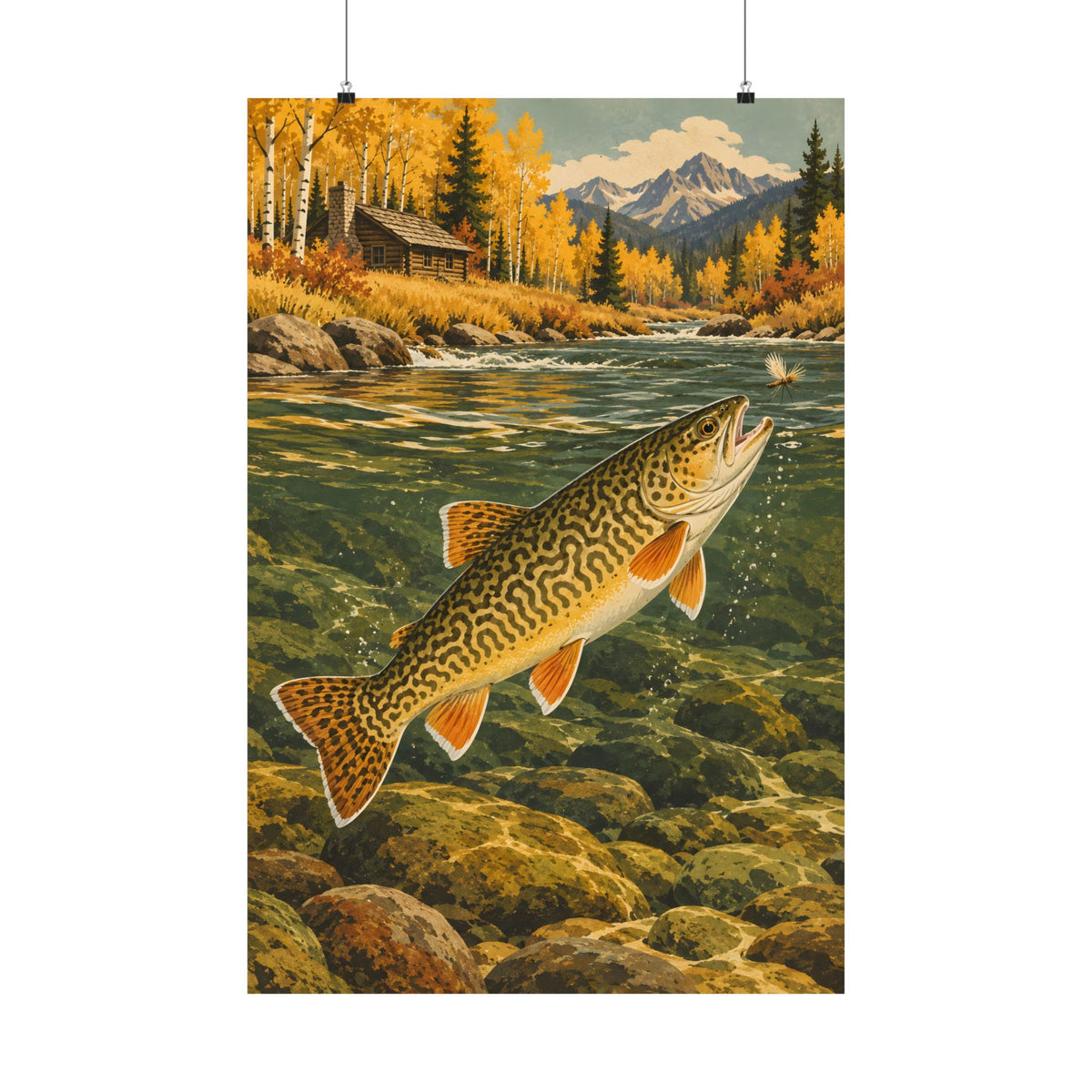 Autumn Creek Tiger Trout poster wall art, view 2