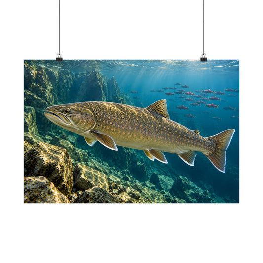 Pend Oreille Giant Bull Trout poster wall art, 24x16 size view