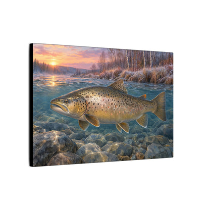 Lake-Run Giant Brown Trout canvas side angle