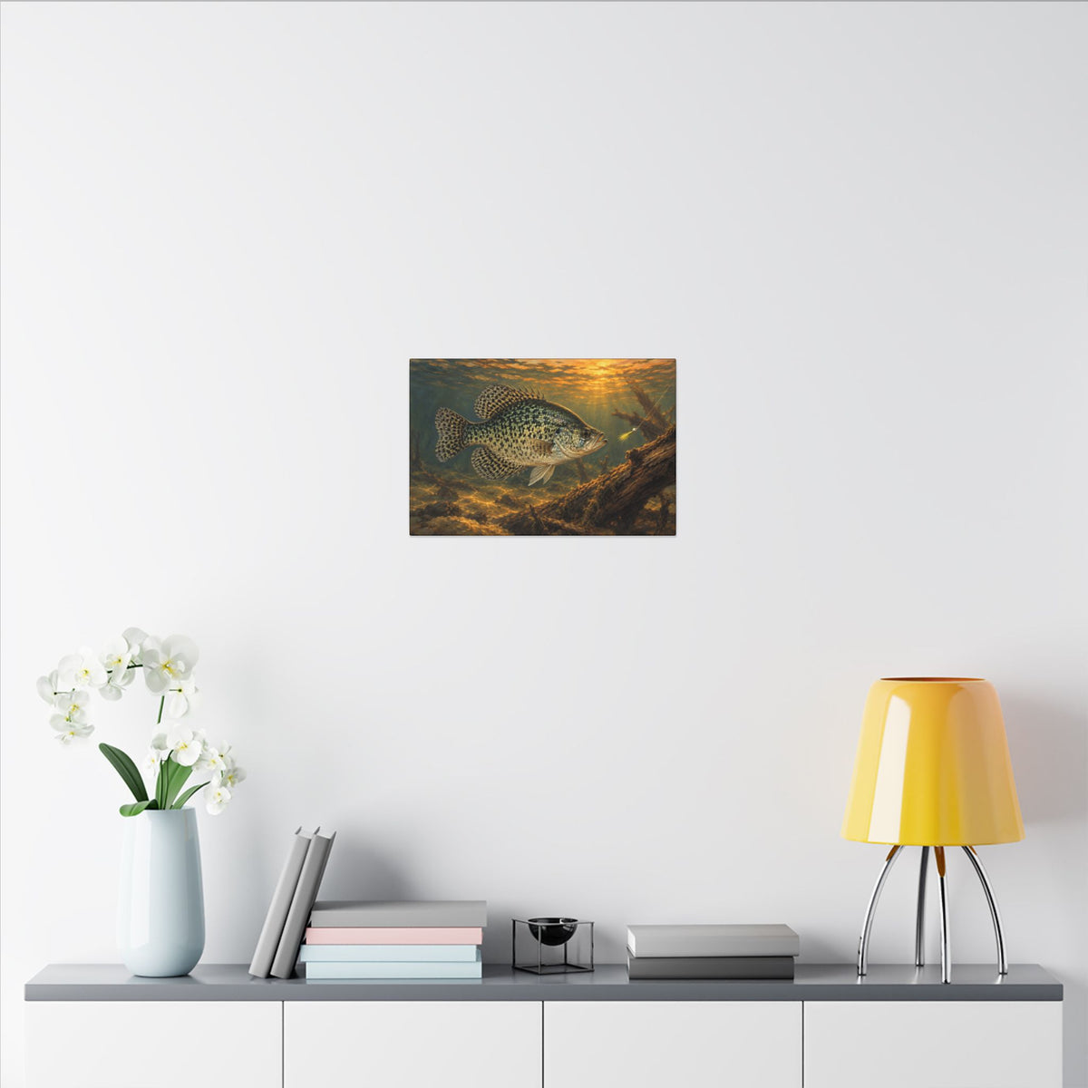 Papermouth at Dusk Crappie canvas wall art, view 6