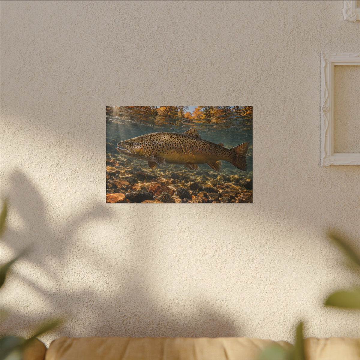 River of Copper Brown Trout canvas wall art, view 5