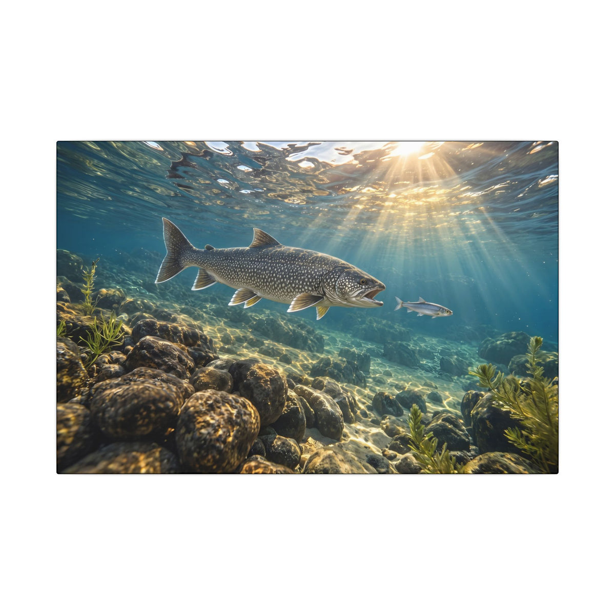 Cisco Chase Lake Trout canvas, 18x12 size view