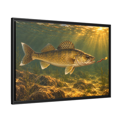 Crawler Harness Strike Walleye framed canvas side angle