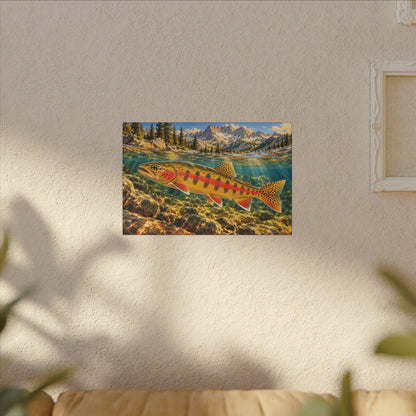 Beneath Alpine Peaks Golden Trout canvas wall art, view 5
