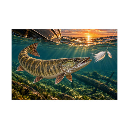 Figure-Eight Sunset Muskie poster wall art, view 4