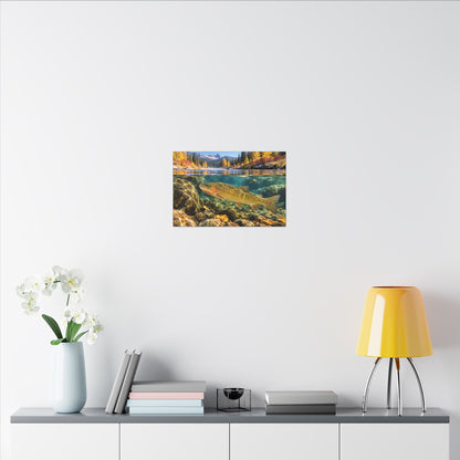 St. Joe Autumn Cutthroat Trout canvas in a home office
