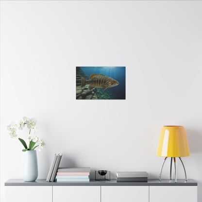 Deep Structure Smallmouth Bass canvas wall art, view 6