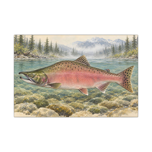 Spawning Creek Pink Salmon canvas wall art
