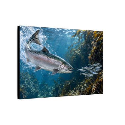 Silver Torpedo Chinook Salmon canvas wall art, view 4