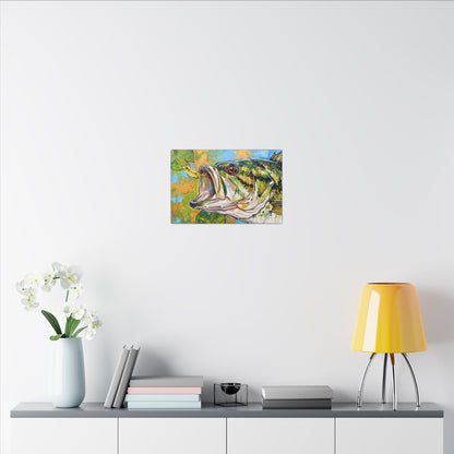 Legends Bold Close-Up Lily Pad Largemouth Bass canvas wall art, view 6