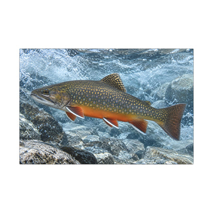 Snowmelt Run Brook Trout canvas wall art, view 2