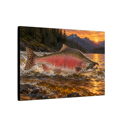 River Light Pink Salmon canvas wall art, view 4