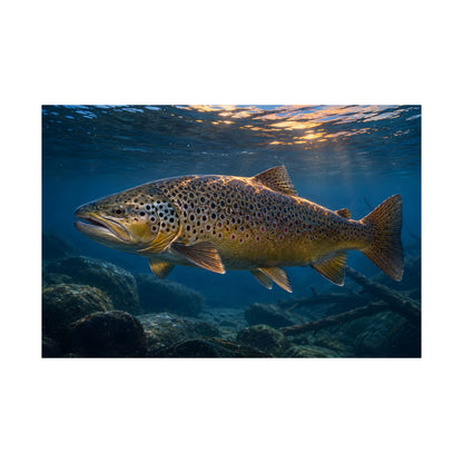 Sunset Depths Brown Trout poster wall art, view 4