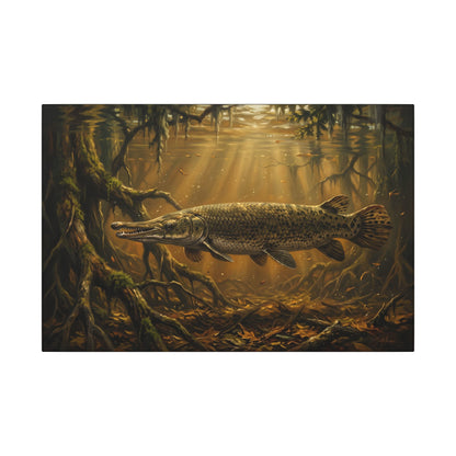 Alligator Gar Bayou canvas wall art, view 2