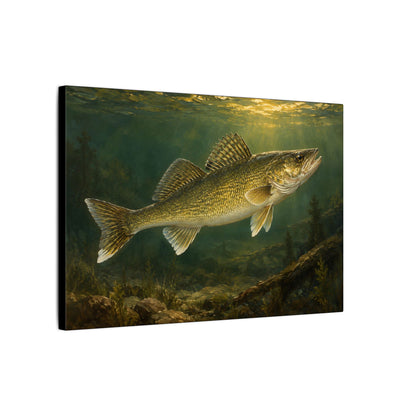 Classic Sporting Oil Walleye canvas side angle