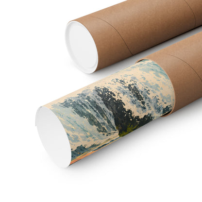 Glacier Falls Leap Chum Salmon vertical poster wall art, view 5