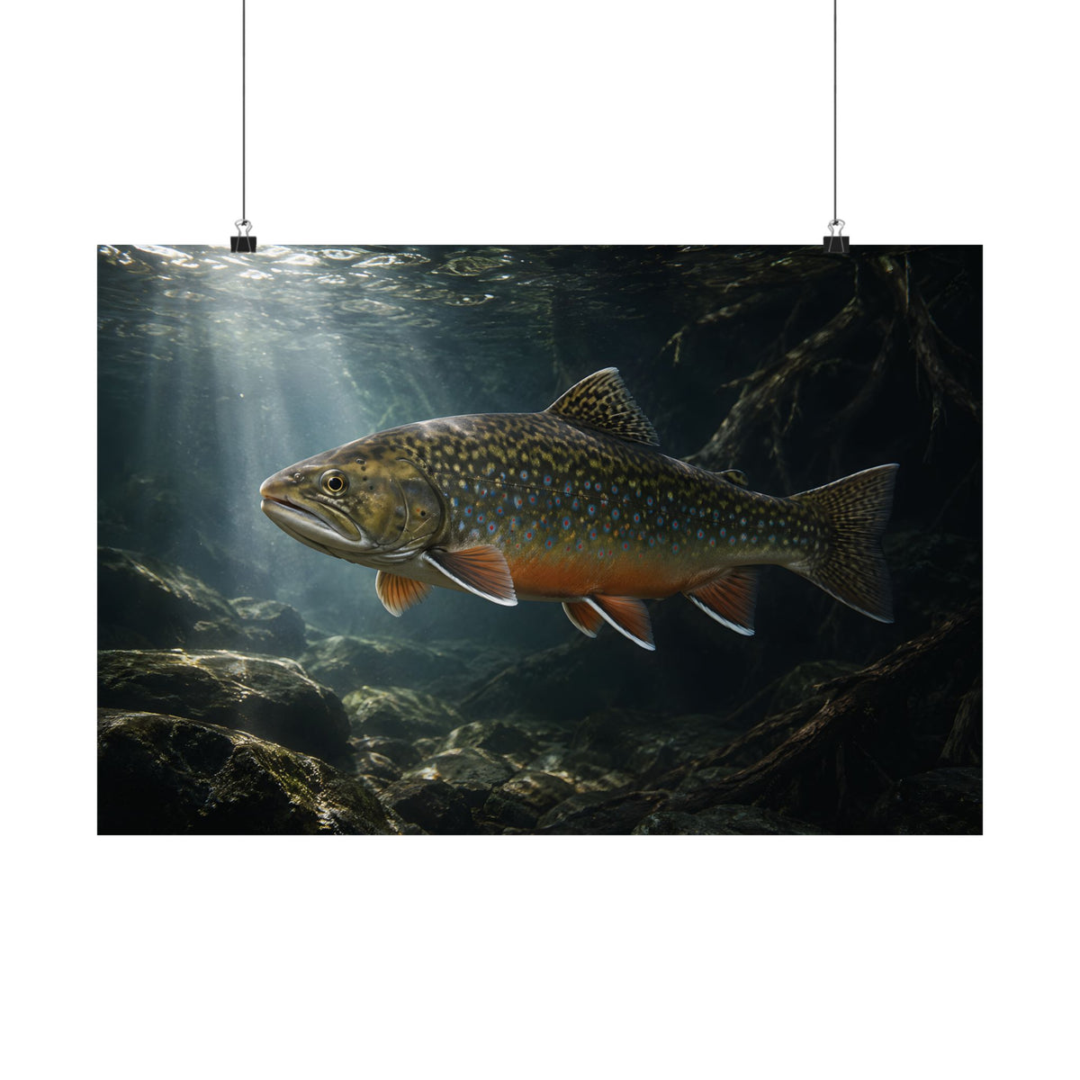 Shadow Pool Brook Trout poster wall art