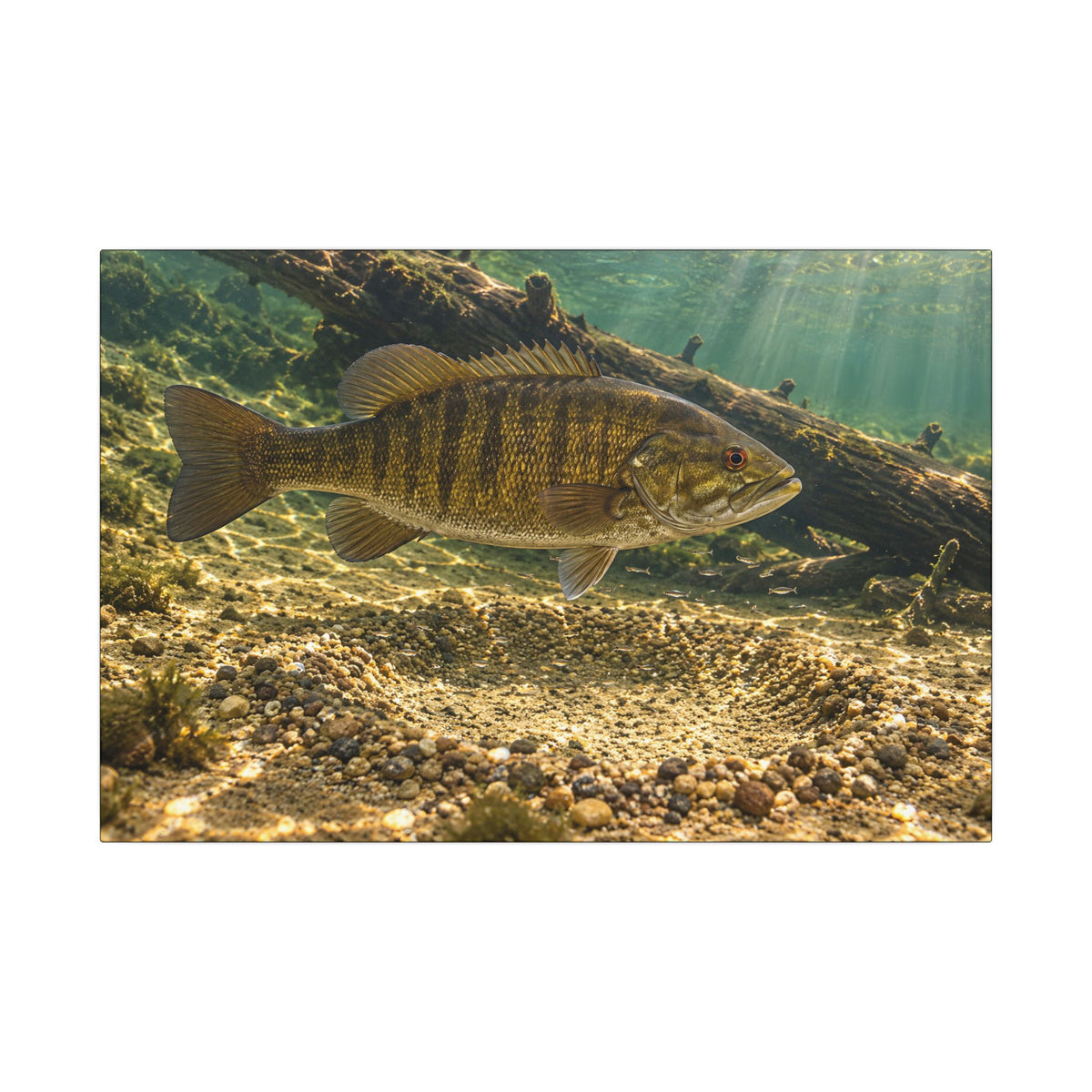 Spawning Bed Smallmouth Canvas wall art, view 2